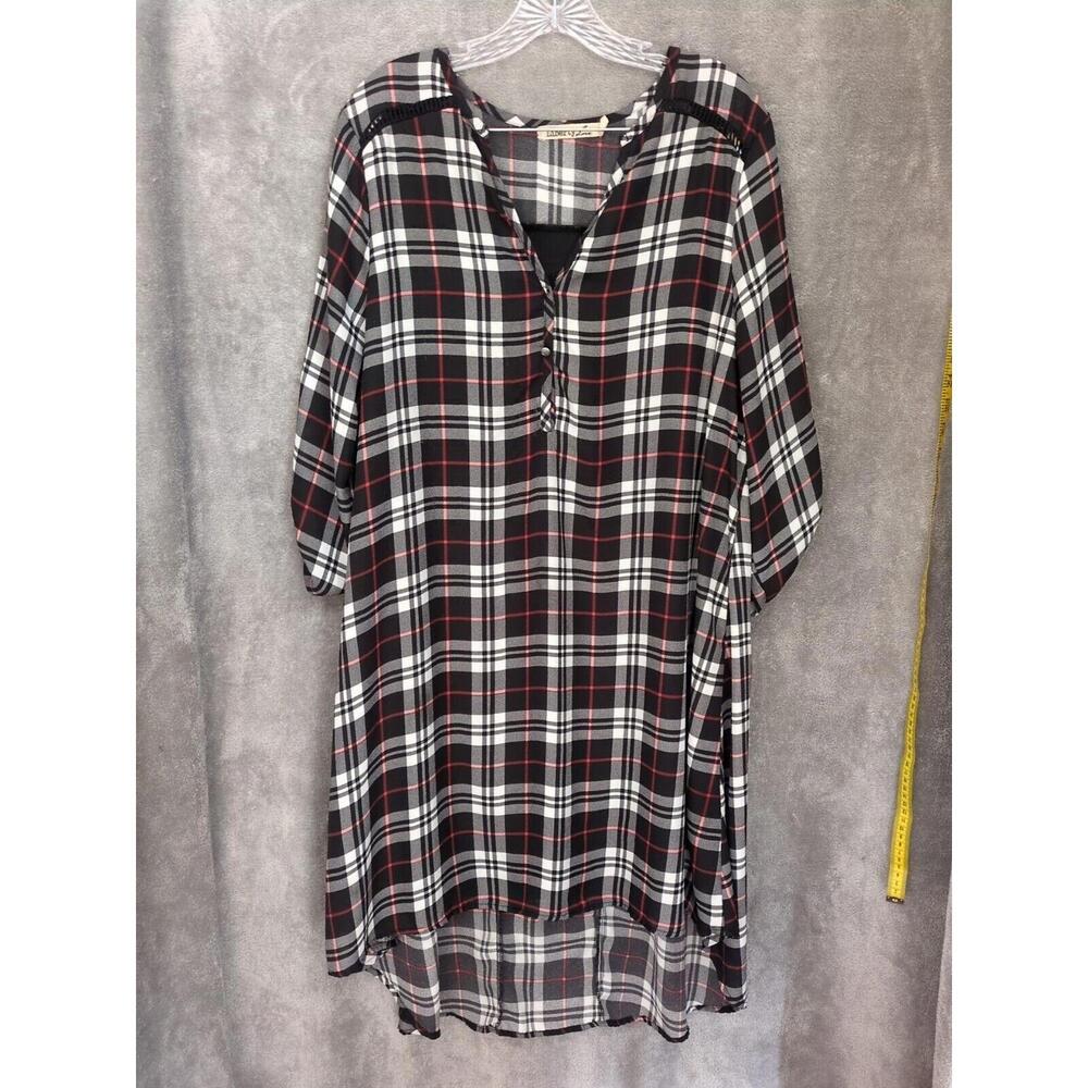 Liberty Love Black and Red Plaid Dress
